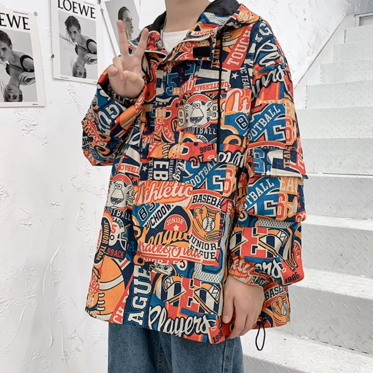 Tiêu Chuẩn Áo Khoác hoodie Dáng Rộng Chắp Vá Màu Đơn Giản Trẻ Trung Thời Trang Thu Đông Mới Một Phong Cách Và Sành Điệu Với Tất Cả Các Loại Nghệ Thuật Và Đẹp Trai