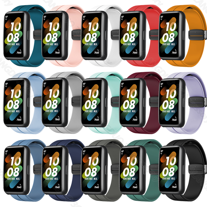 Từ Khóa Dây Đeo Silicon Cho Huawei Band 9 8 7 6 Dây Đeo Thể Thao Vòng Tay Dây Thông Minh Thay Thế Dây Đeo Tay Cho Honor Band 7 6