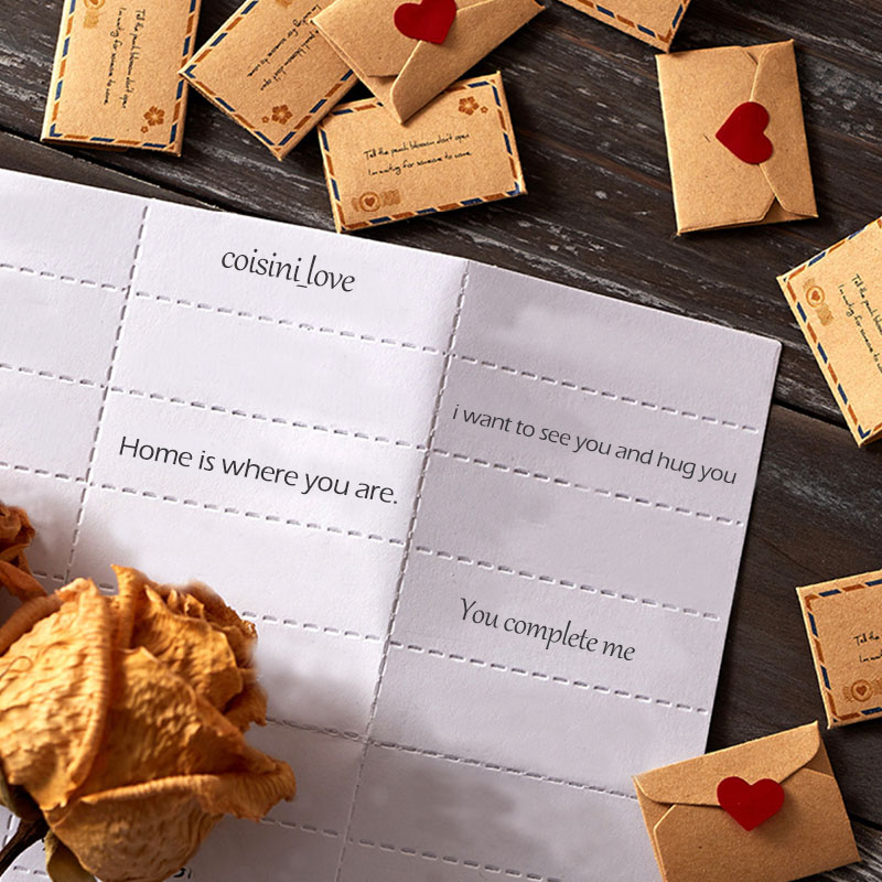 100 cái mini envelope mini love letter set quà tặng ngày lễ tình nhân cho nam và nữ món quà tỏ tình bạn trai quà tặng kỳ nghỉ lời chúc thú tội phong bì