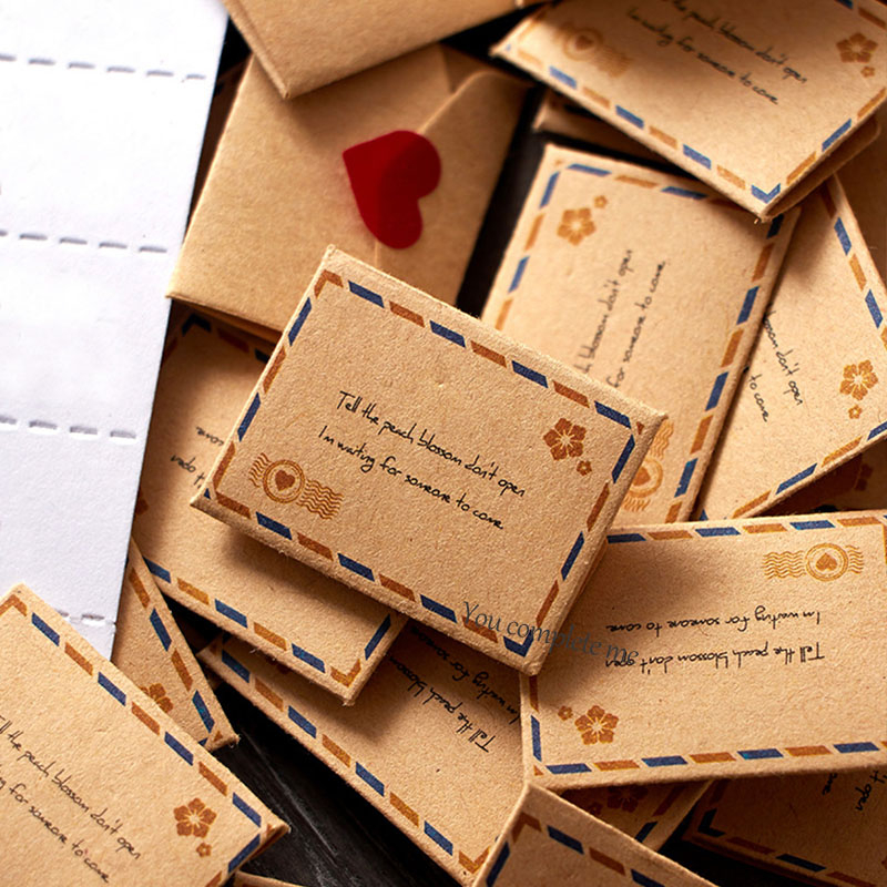 100 cái mini envelope mini love letter set quà tặng ngày lễ tình nhân cho nam và nữ món quà tỏ tình bạn trai quà tặng kỳ nghỉ lời chúc thú tội phong bì