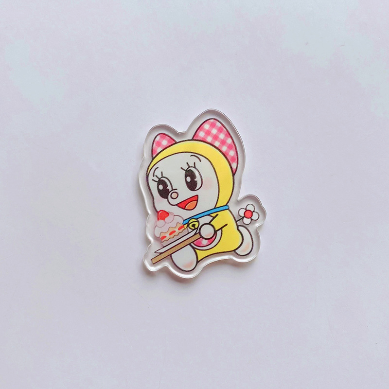 Ghim Cài Áo Bằng Acrylic Họa Tiết Hoạt Hình Doraemon Dễ Thương