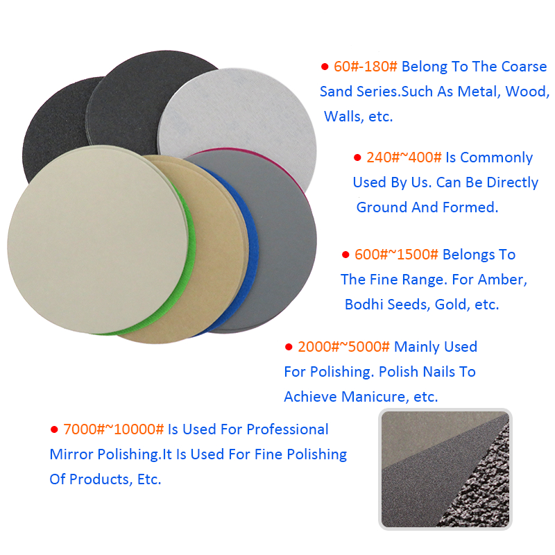 1 cái 6 inch giấy nhám ướt và khô grit 996a đĩa nhám móc & vòng 60 # -10000 #