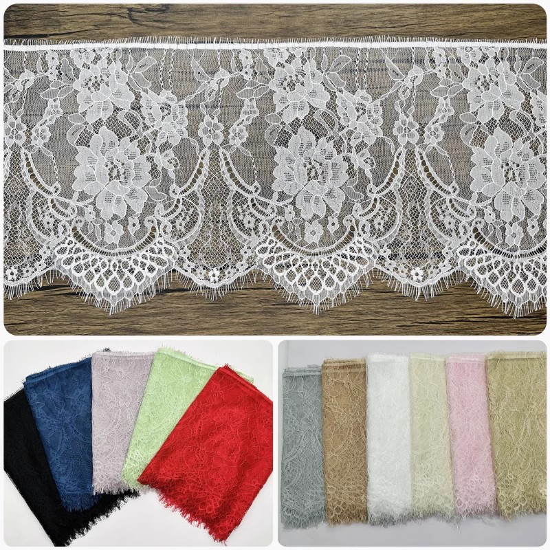 100% polyester lace trim vải 100% polyester lace trim vải