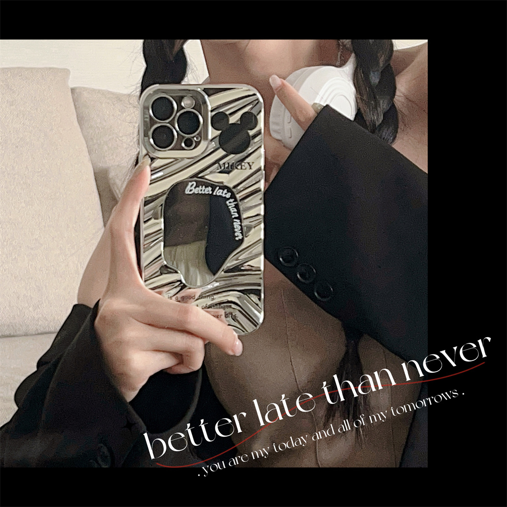 Đối với ốp lưng iphone 14 pro max 13 pro max 12 pro max lens film - wave mirror tpu soft case