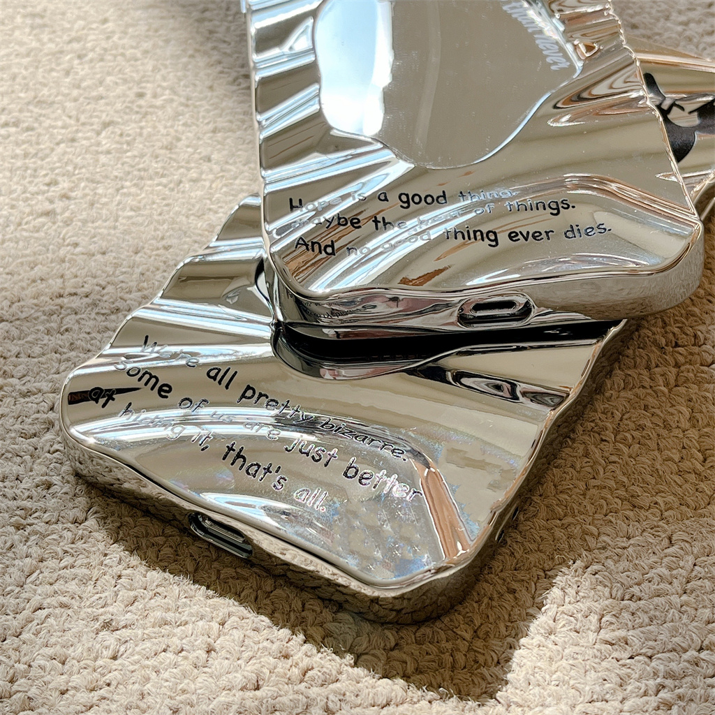 Đối với ốp lưng iphone 14 pro max 13 pro max 12 pro max lens film - wave mirror tpu soft case