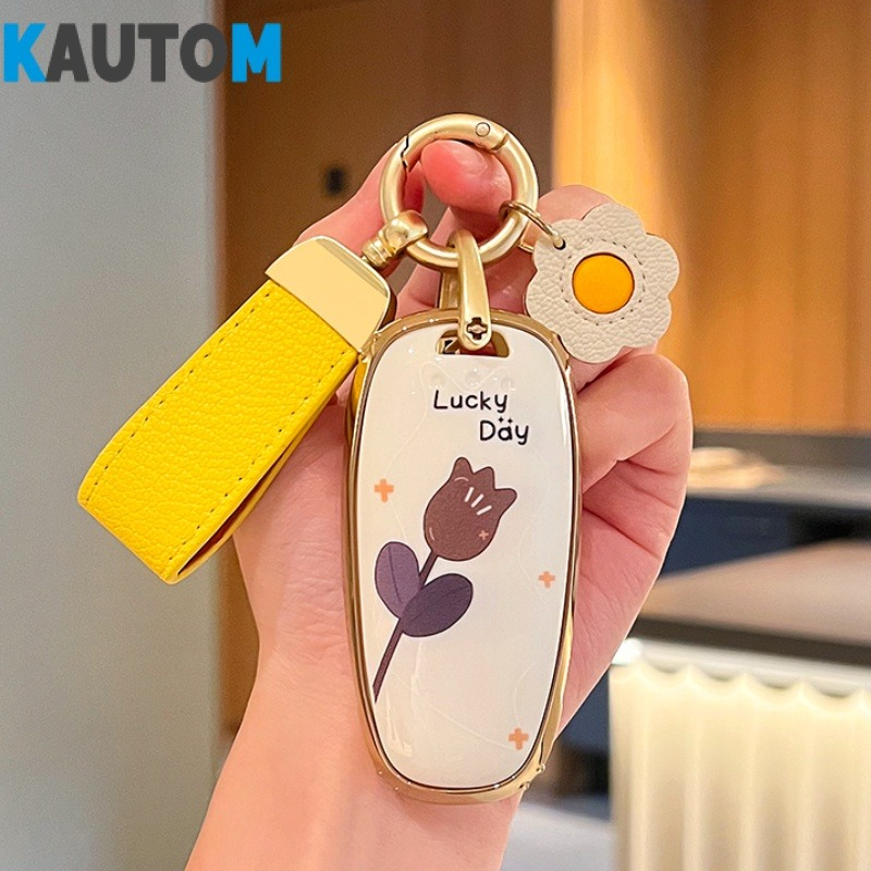 Sử dụng cho vỏ chìa khóa hyundai 2021 2022 2023 mới tucson l xe hơi thời trang dễ thương hộp đựng chìa khóa nữ