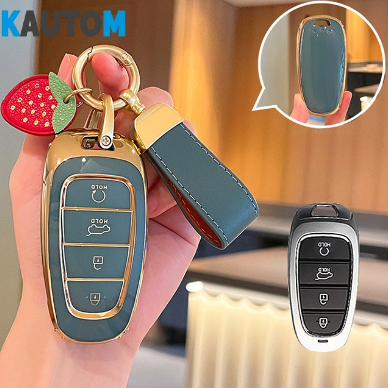 Sử dụng cho vỏ chìa khóa hyundai 2021 2022 2023 mới tucson l xe hơi thời trang dễ thương hộp đựng chìa khóa nữ