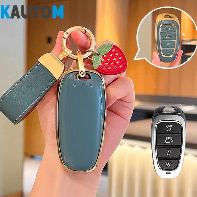 Sử dụng cho vỏ chìa khóa hyundai 2021 2022 2023 mới tucson l xe hơi thời trang dễ thương hộp đựng chìa khóa nữ