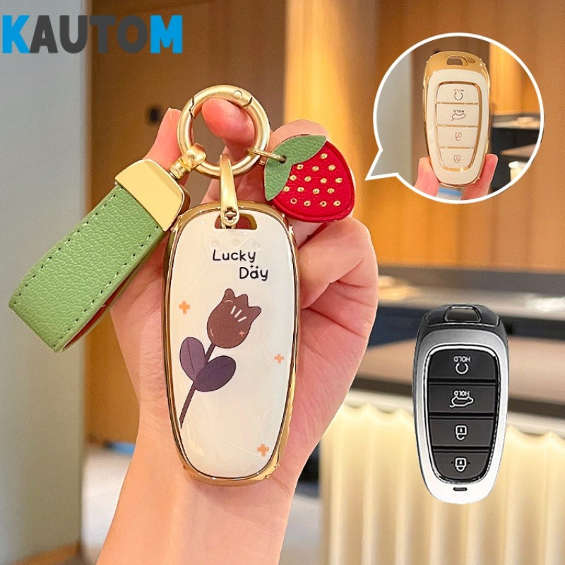 Sử dụng cho vỏ chìa khóa hyundai 2021 2022 2023 mới tucson l xe hơi thời trang dễ thương hộp đựng chìa khóa nữ