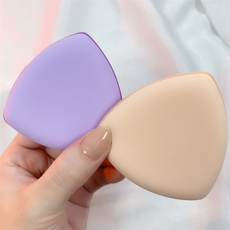 Hai mặt hình tam giác shufu lei air cushion powder puff dry and wet dual purpose super soft powder puff makeup tool