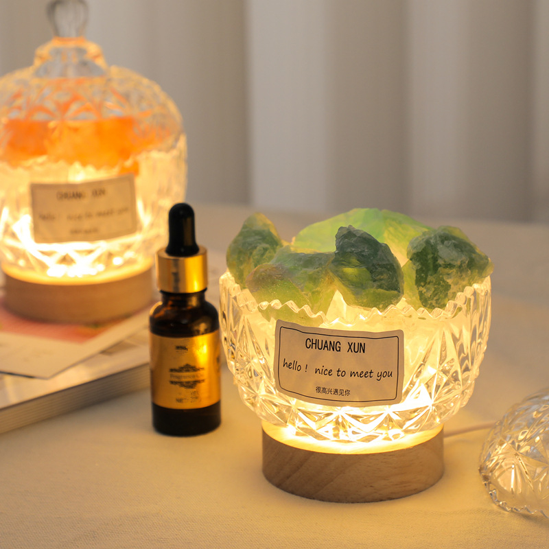 Đá Khuếch Tán Tinh Dầu Máy khuếch tán hương liệu không lửa đá trang trí Pha Lê đèn ngủ Đá Pha Lê BLINGBLIGHT