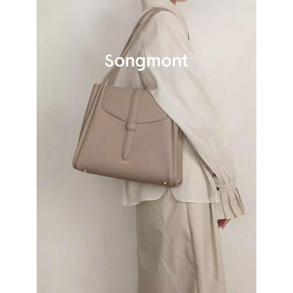 Songmont Túi Xách Da Bò Cỡ Lớn Thiết Kế Đơn Giản Thời Trang Cho Nữ
