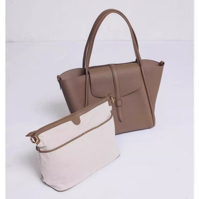 Songmont Túi Xách Da Bò Cỡ Lớn Thiết Kế Đơn Giản Thời Trang Cho Nữ