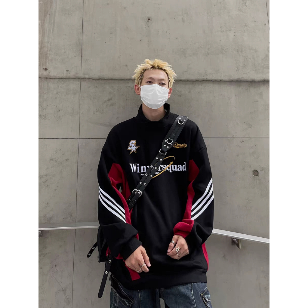 Áo Thun polo Dài Tay Phong Cách retro Đường Phố Cho Nam Nữ