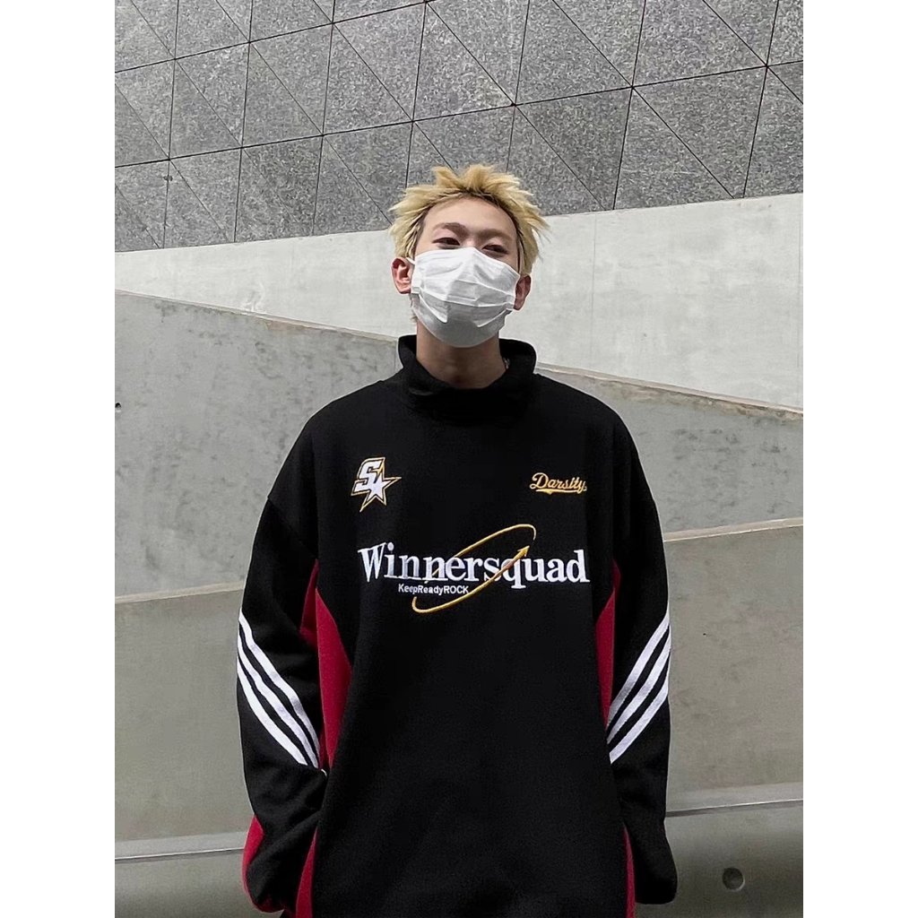 Áo Thun polo Dài Tay Phong Cách retro Đường Phố Cho Nam Nữ