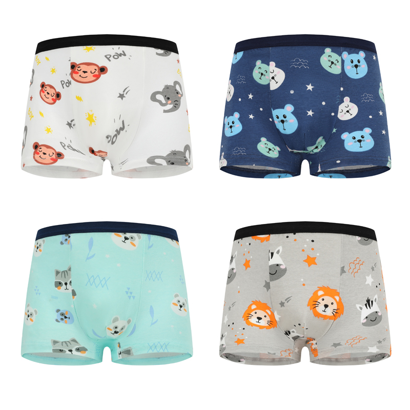 Smy thiết kế ngẫu nhiên quần lót cotton mềm mại trẻ em bé trai đồ lót boxer briefs thích hợp cho 2-13 tuổi