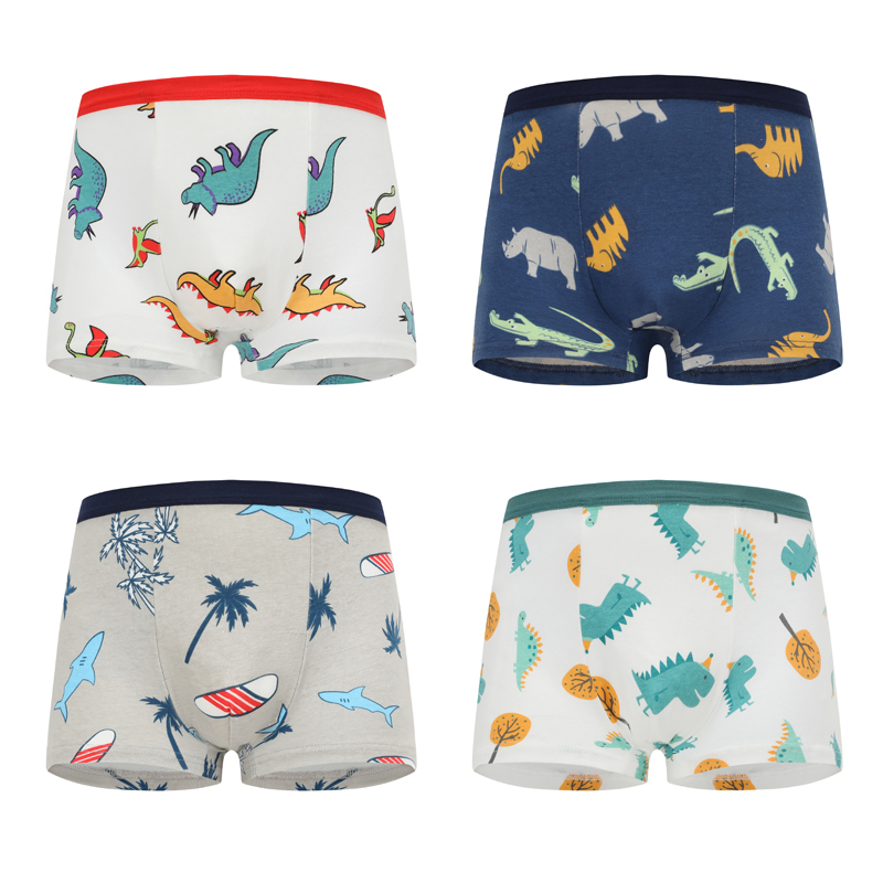 Smy thiết kế ngẫu nhiên quần lót cotton mềm mại trẻ em bé trai đồ lót boxer briefs thích hợp cho 2-13 tuổi