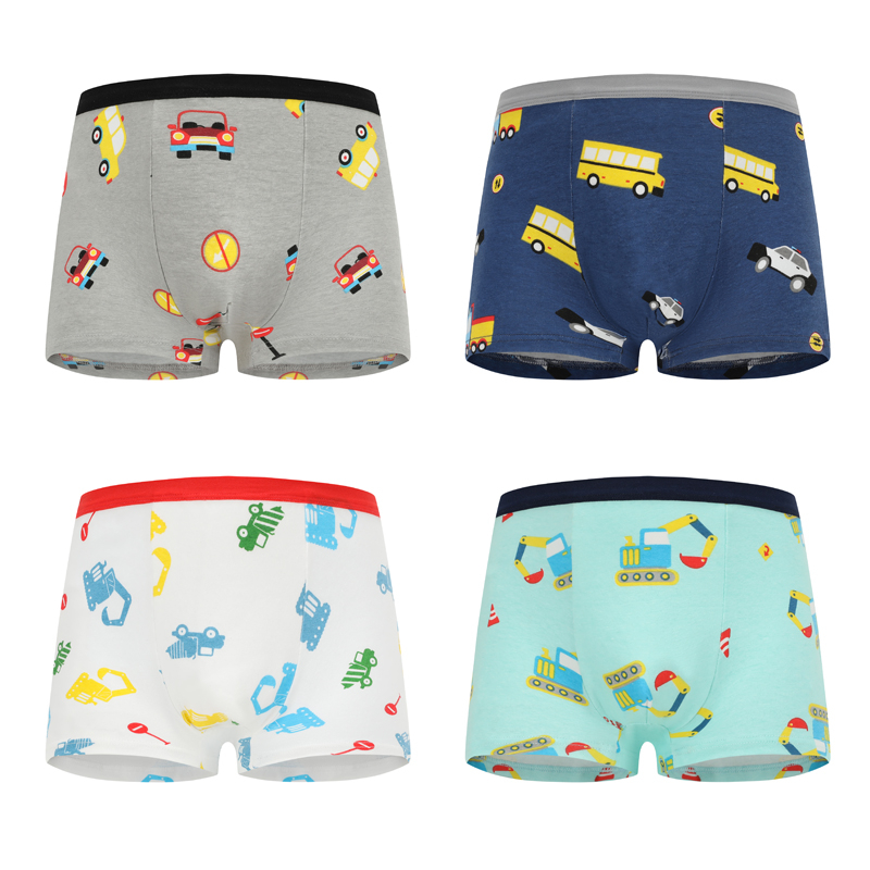 Smy thiết kế ngẫu nhiên quần lót cotton mềm mại trẻ em bé trai đồ lót boxer briefs thích hợp cho 2-13 tuổi