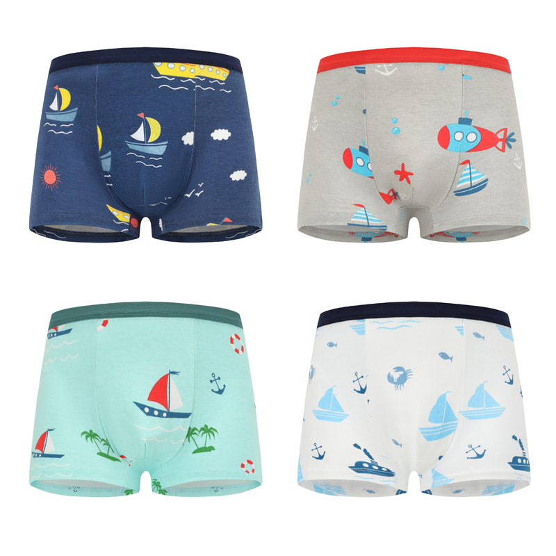 Smy thiết kế ngẫu nhiên quần lót cotton mềm mại trẻ em bé trai đồ lót boxer briefs thích hợp cho 2-13 tuổi