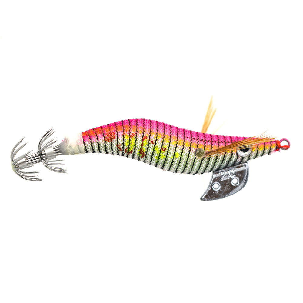 14g / 12cm Mồi câu cá giả hình con tôm mực có đèn LED phát sáng Keepgoing