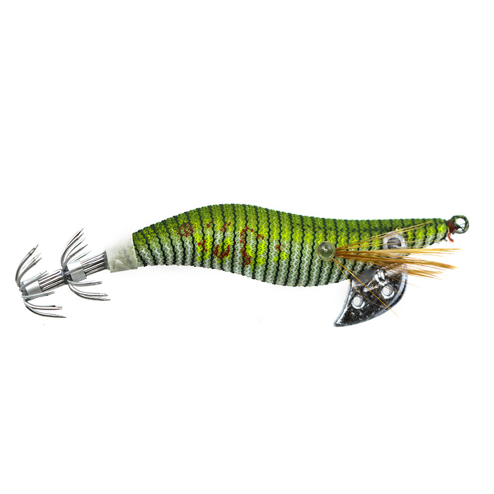 14g / 12cm Mồi câu cá giả hình con tôm mực có đèn LED phát sáng Keepgoing