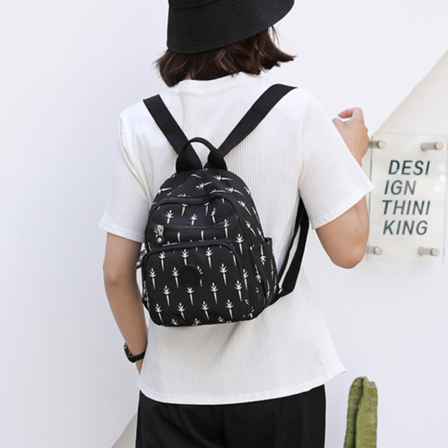 MLKSRH KQES Balo nữ mới dung tích lớn phiên bản hàn quốc ins phong cách trung quốc broken flower fashion multi-partment backpack