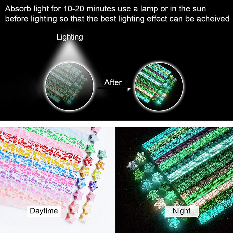 Set 540 / 210 Dải Giấy Xếp Origami Nhiều Màu Sắc Trang Trí Nhà Cửa DIY