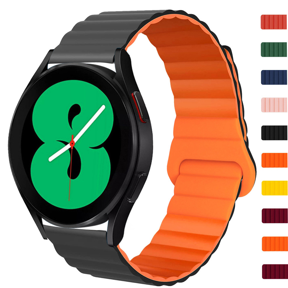 Dây Đeo Silicone Khóa Nam Châm 20mm 22mm Cho Đồng Hồ Thông Minh Samsung Galaxy watch6 5 4 / 5 Pro / 