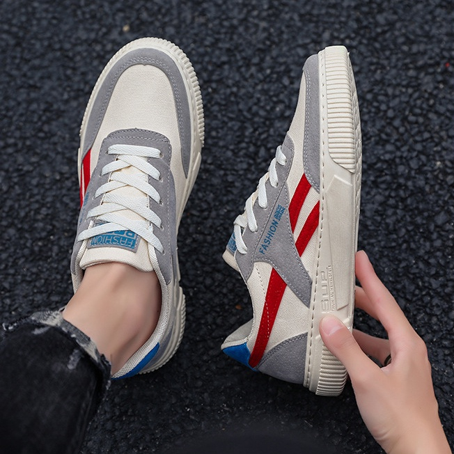 Giày Thể Thao Canvas Thoáng Khí Phong Cách Hàn Quốc Thời Trang Mới Cho Nam