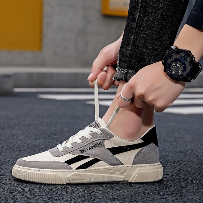 Giày Thể Thao Canvas Thoáng Khí Phong Cách Hàn Quốc Thời Trang Mới Cho Nam