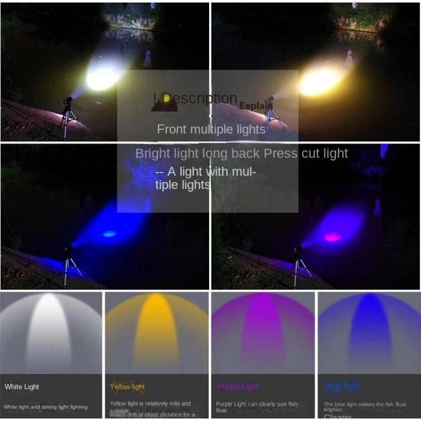 Đèn Câu Cá Chuyên Nghiệp 4 Màu Sắc Chọn Lựa