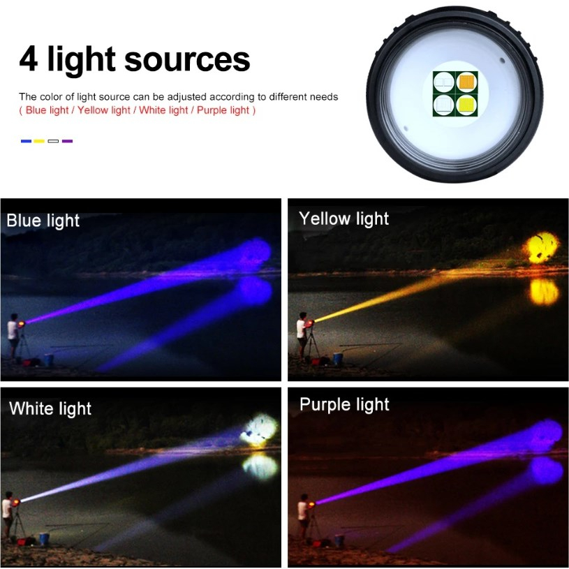 Đèn Câu Cá Chuyên Nghiệp 4 Màu Sắc Chọn Lựa