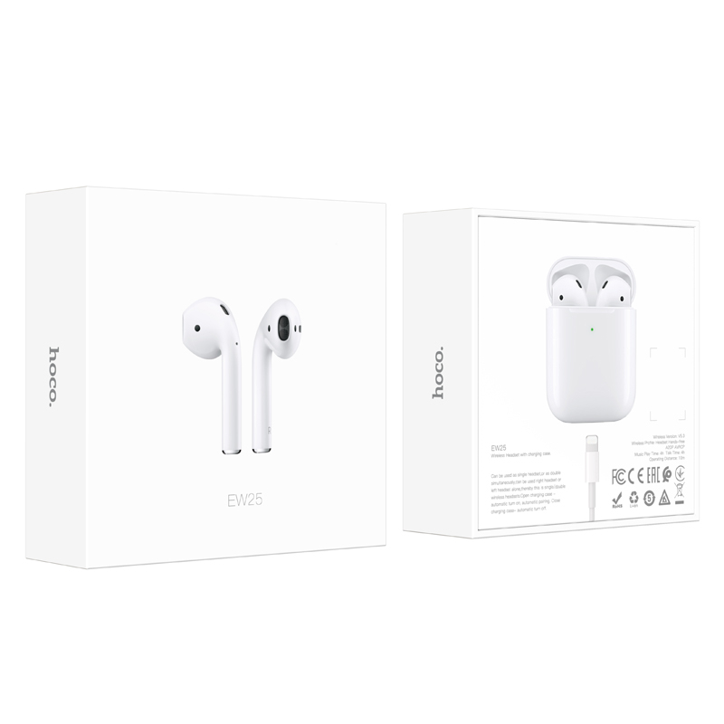 Hoco. Tai nghe không dây đích thực với micrô tích hợp semi-in-ear rảnh tay âm nhạc asp earbuds