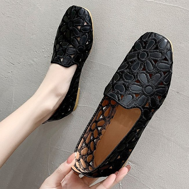 Giày Búp Bê Đế Mềm Mũi Vuông Size Lớn Thời Trang Cho Phụ Nữ Mang Thai Mã 03290