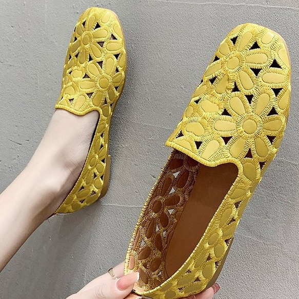 Giày Búp Bê Đế Mềm Mũi Vuông Size Lớn Thời Trang Cho Phụ Nữ Mang Thai Mã 03290