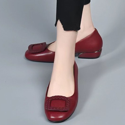 Giày Cao Su Mũi Vuông Đế Thấp Thời Trang Công Sở Mã Số 03289