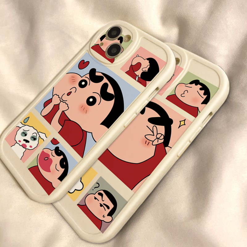 Ốp Điện Thoại Silicone Mềm Họa Tiết Cậu Bé Bút Chì Cho Iphone 7 8Plus 6sPlus 11 14Promax 13 12 mini x xr xsmax se 14plus