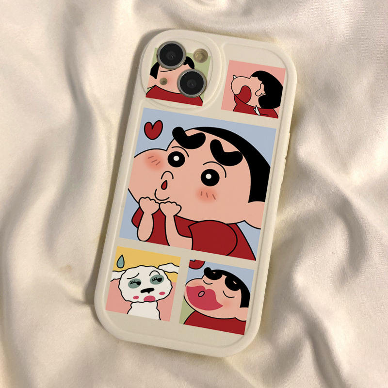 Ốp Điện Thoại Silicone Mềm Họa Tiết Cậu Bé Bút Chì Cho Iphone 7 8Plus 6sPlus 11 14Promax 13 12 mini x xr xsmax se 14plus