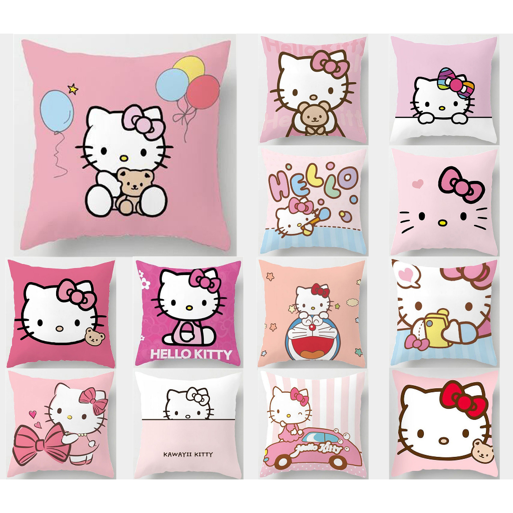 Vỏ gối hello kitty màu hồng 70 o 70.60 o 60.50 o 50.45 o 45.40 o 40.Phòng trẻ em sofa trang trí nội thất sofa đệm covers.square bedding cotton bolster case.gifts.