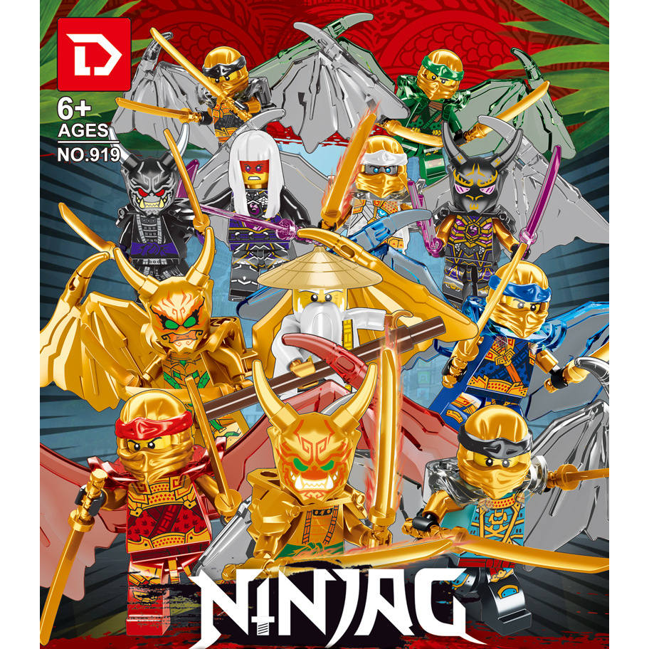 Golden ninjago wings blind bag khối xây dựng ngẫu nhiên minifigures đồ chơi