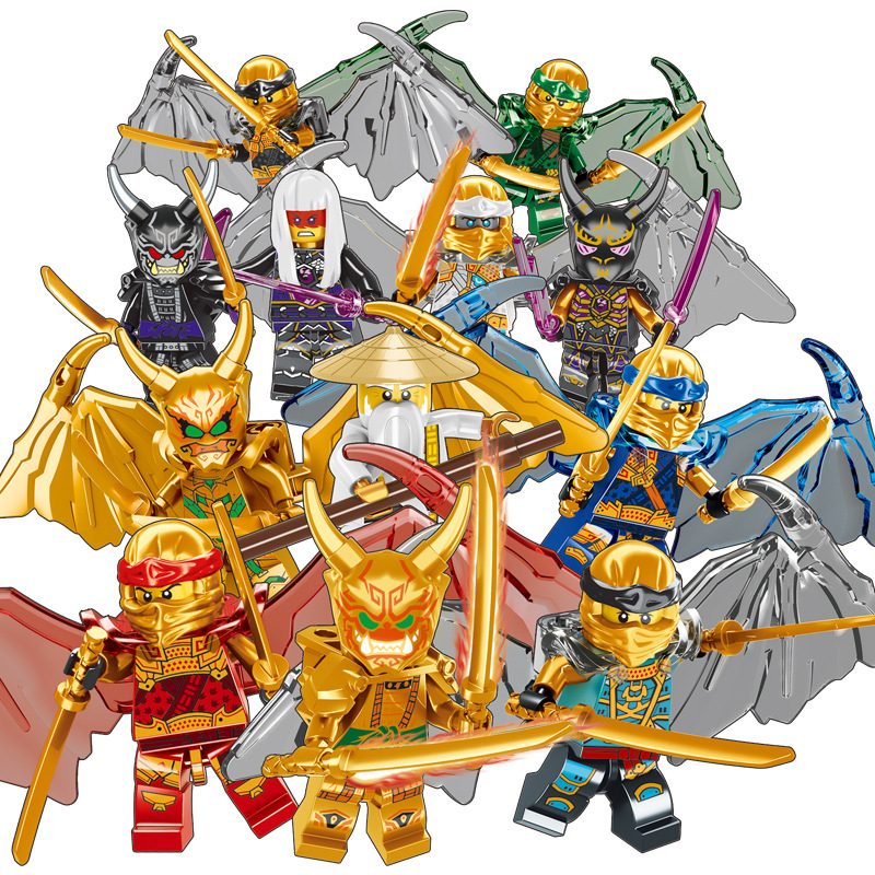 Golden ninjago wings blind bag khối xây dựng ngẫu nhiên minifigures đồ chơi