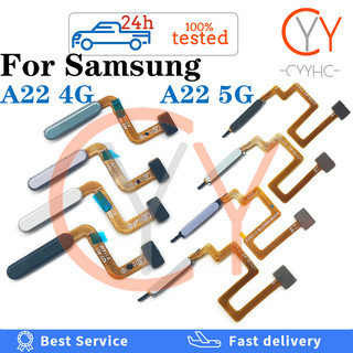 Nhận dạng vân tay mới cho samsung galaxy a22 4g 5g a225 a226 mặt sau nút home máy quét vân tay cảm biến trở lại phím linh hoạt cáp điện thoại touch id bộ phận sửa chữa