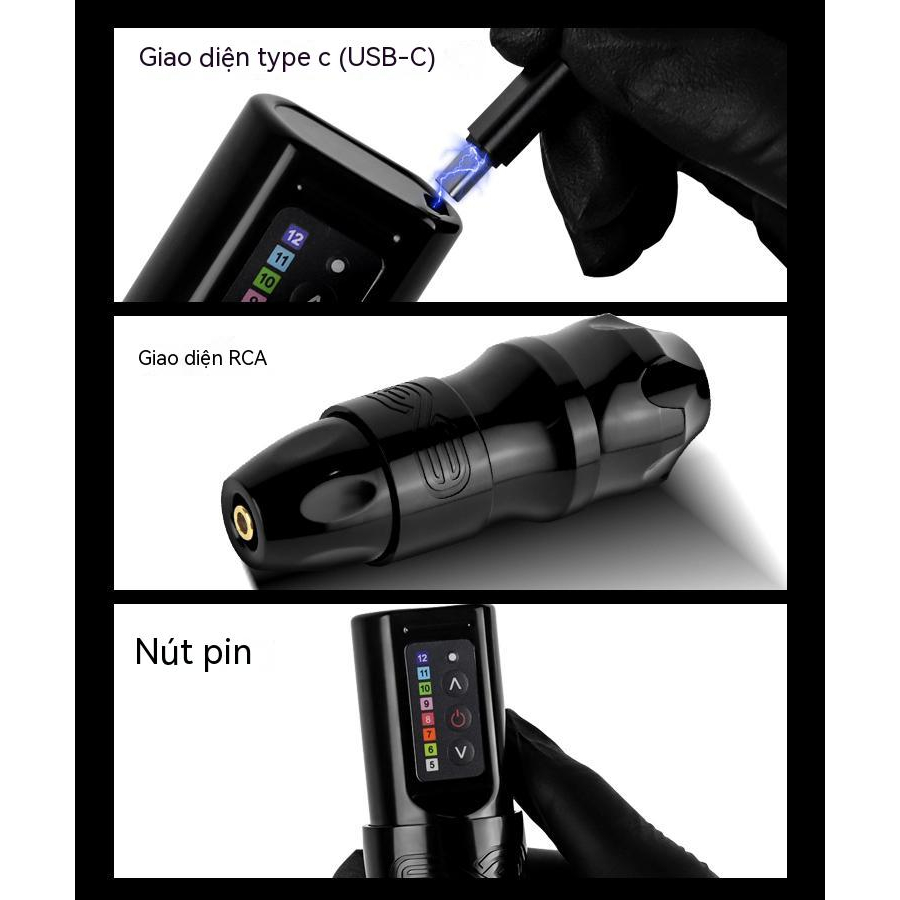 XNET EXO Máy xăm không dây chuyên nghiệp xnet exo pen rotaty động cơ không lõi mạnh mẽ với màn hình led kỹ thuật số cho nghệ sĩ xăm hình