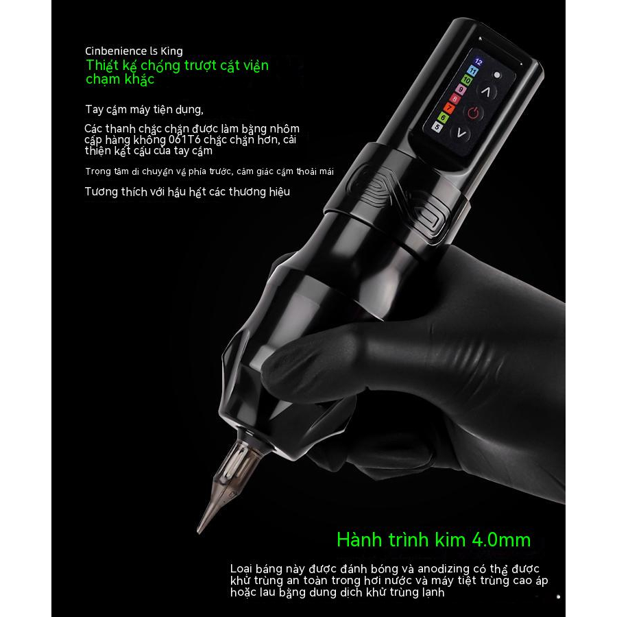 XNET EXO Máy xăm không dây chuyên nghiệp xnet exo pen rotaty động cơ không lõi mạnh mẽ với màn hình led kỹ thuật số cho nghệ sĩ xăm hình