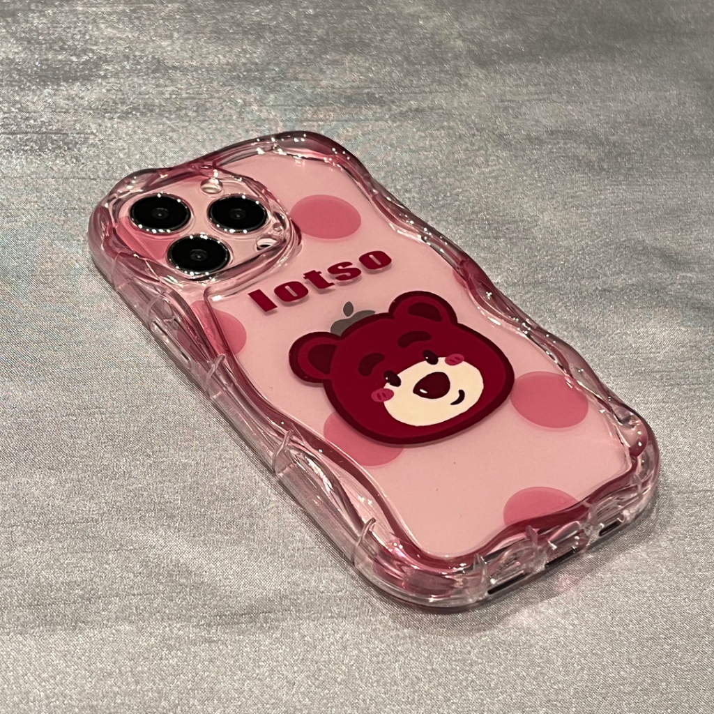 Ốp Điện Thoại Chống Sốc In Hình Gấu Và Dâu Tây Dễ Thương Cho iPhone 14promax 13 / 12 / 11Pro / 7 / 8plus xsmax / xr