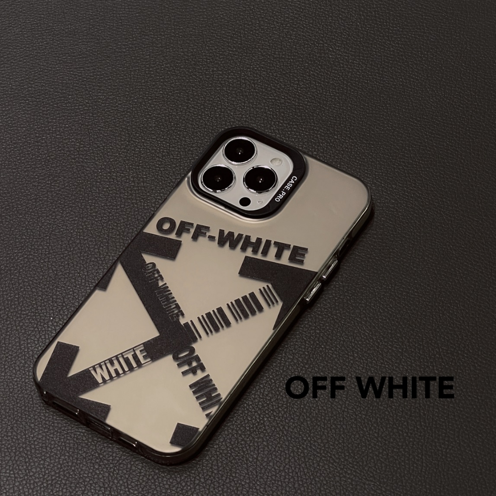 Cartoon off white logo thời trang mát mẻ vỏ iphone cứng thích hợp cho iphone14 14pro 14promax iphone13 13pro 13promax iphone12 12pro 12promax iphone11 11promax x / xs xr xsmax