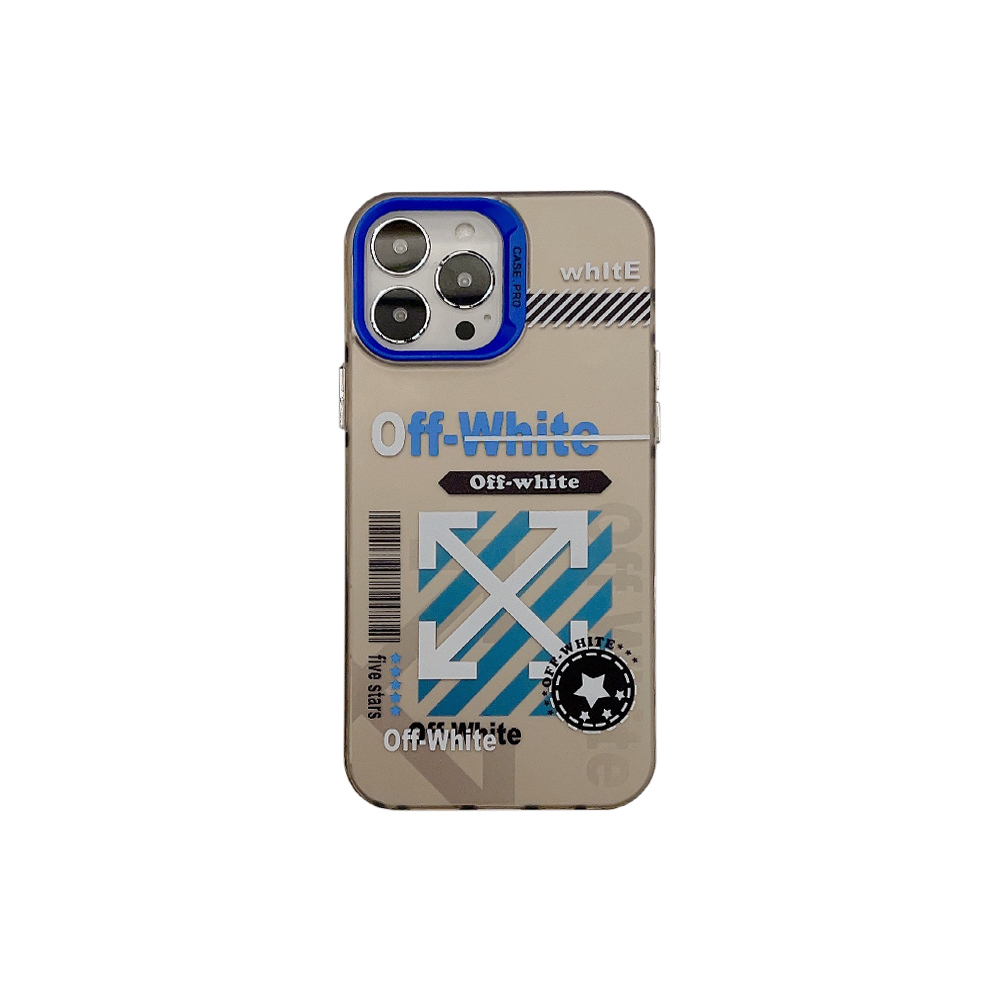 Cartoon off white logo thời trang mát mẻ vỏ iphone cứng thích hợp cho iphone14 14pro 14promax iphone13 13pro 13promax iphone12 12pro 12promax iphone11 11promax x / xs xr xsmax