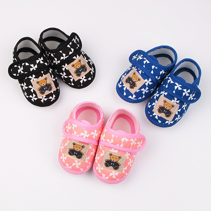 Cod baby cotton shoes boy girl casual anti-slip shoes cartoon toddler infant prewalker first walkers for 0-18 tháng