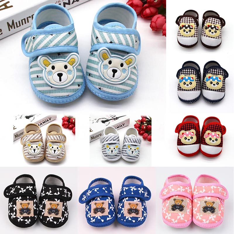 Cod baby cotton shoes boy girl casual anti-slip shoes cartoon toddler infant prewalker first walkers for 0-18 tháng