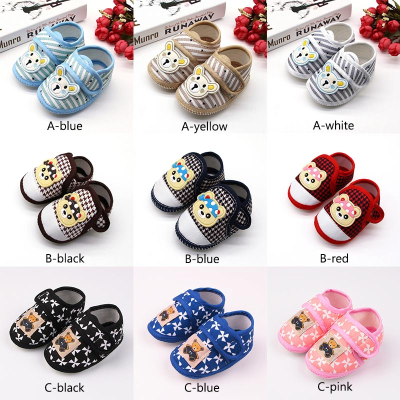 Cod baby cotton shoes boy girl casual anti-slip shoes cartoon toddler infant prewalker first walkers for 0-18 tháng